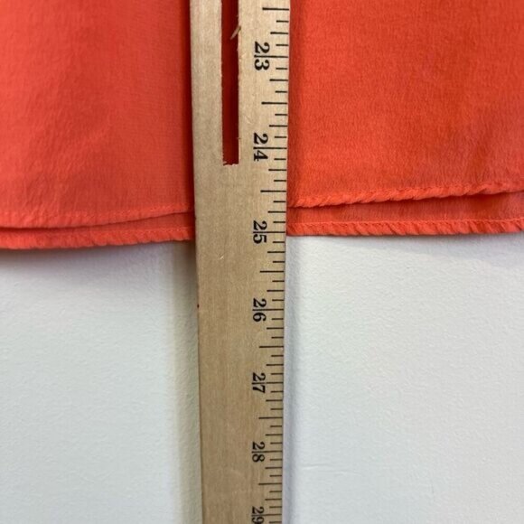 Charli London 100% Silk Sleeveless Top Coral Neon Peach Women’s Size 6 V Neck - Picture 6 of 10